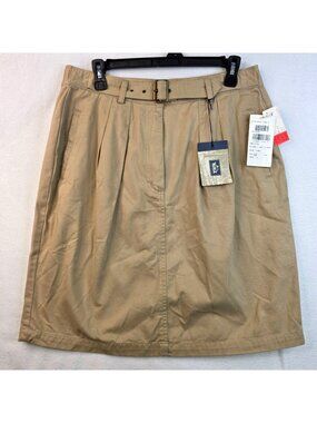Vintage 90s Woolrich Cotton Pencil Skirt 12 Khaki Retro Office Capsule Safari